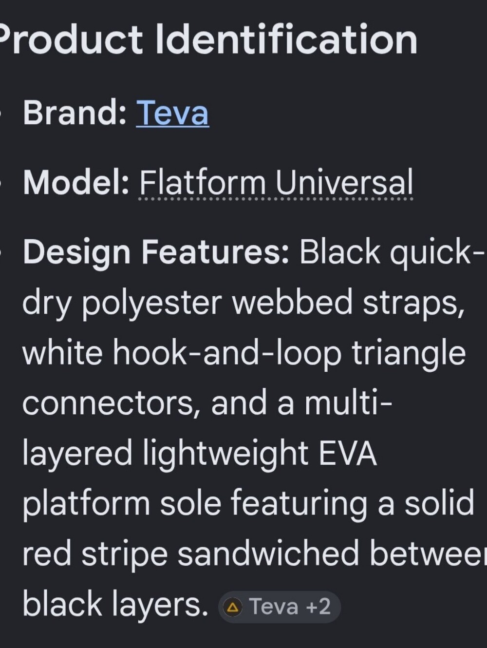 Teva Black Strappy Platform Sandals with Red Stripe - Picture 13 of 13